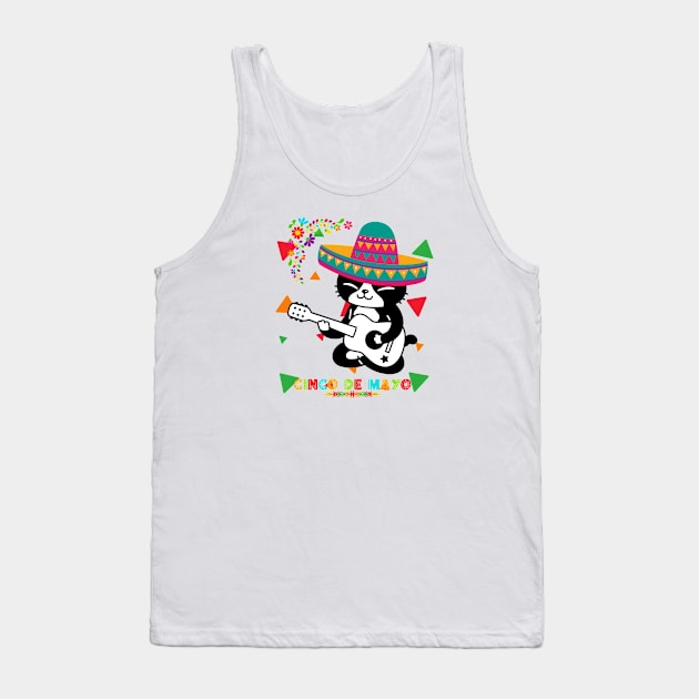 Conco de mayo cat Tank Top by A tone for life